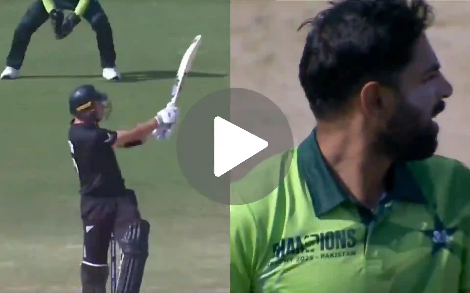 [Watch] Haris Rauf's Champions Trophy Debut Ruined As Young Belts Him For Six On First Ball